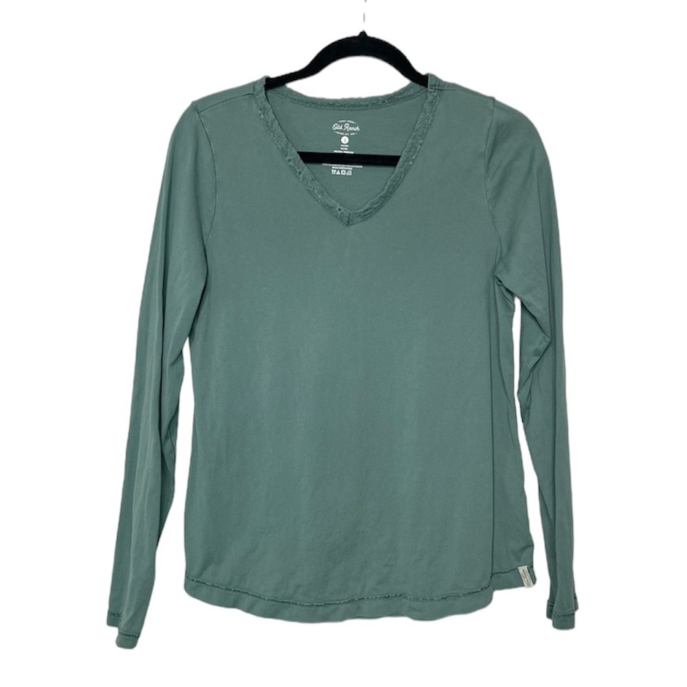 OLD RANCH BRANDS V Neck Long Sleeve Top size Small